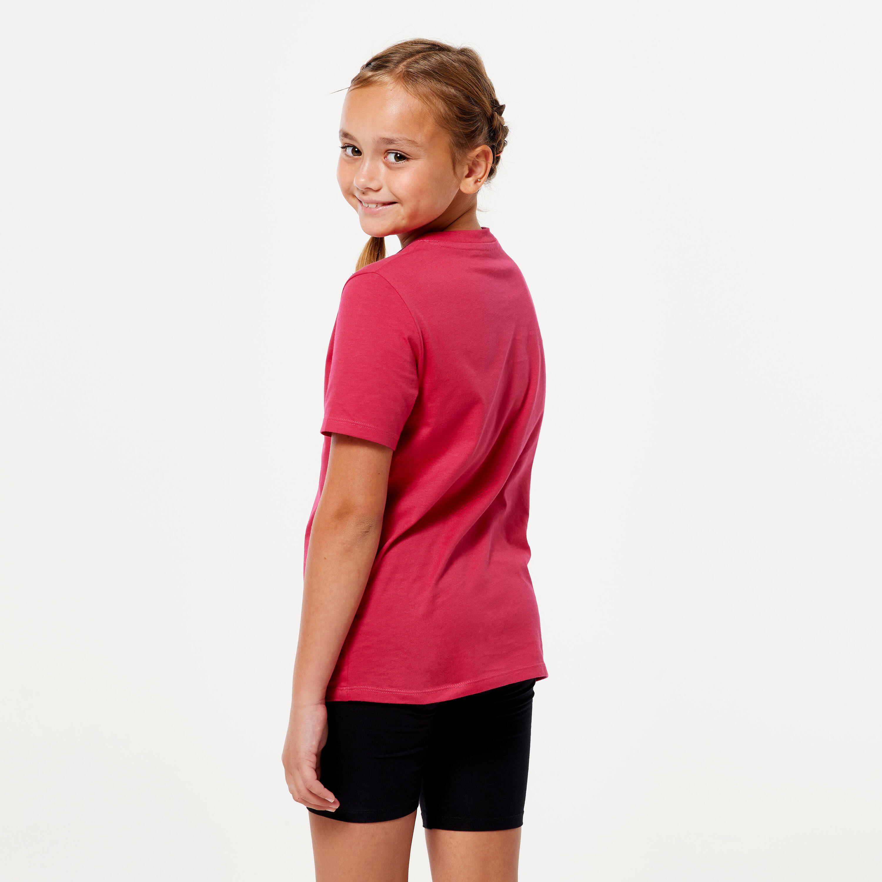 Kids' Unisex Cotton T-Shirt - Fuchsia Pink 4/6