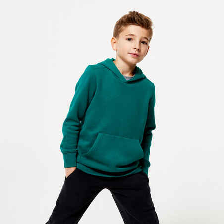 Kids' Cotton Hoodie - Pine Green