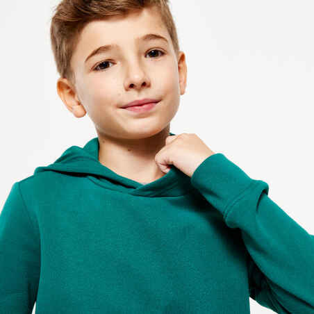 Kids' Cotton Hoodie - Pine Green