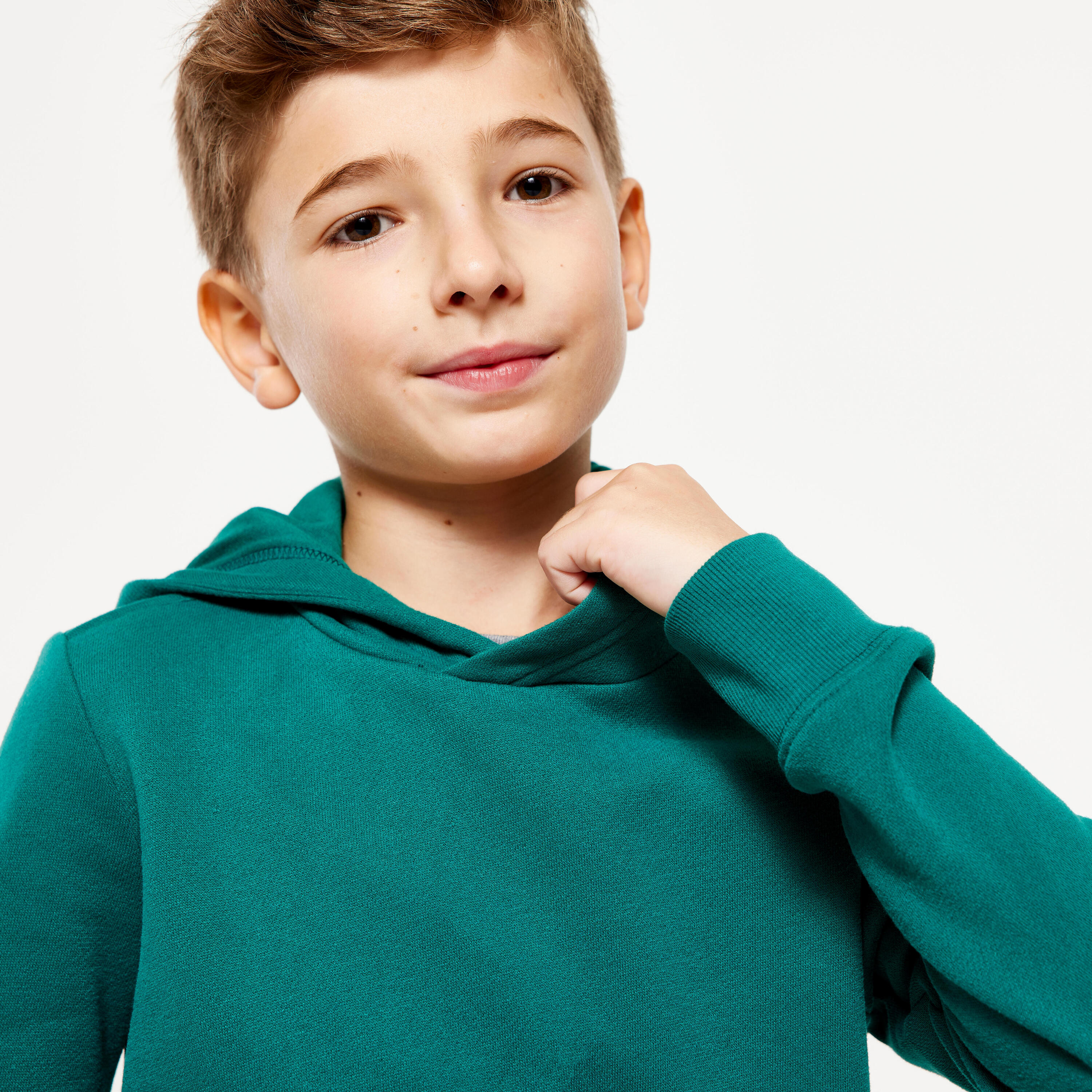 Kids' Cotton Hoodie - Pine Green 3/6