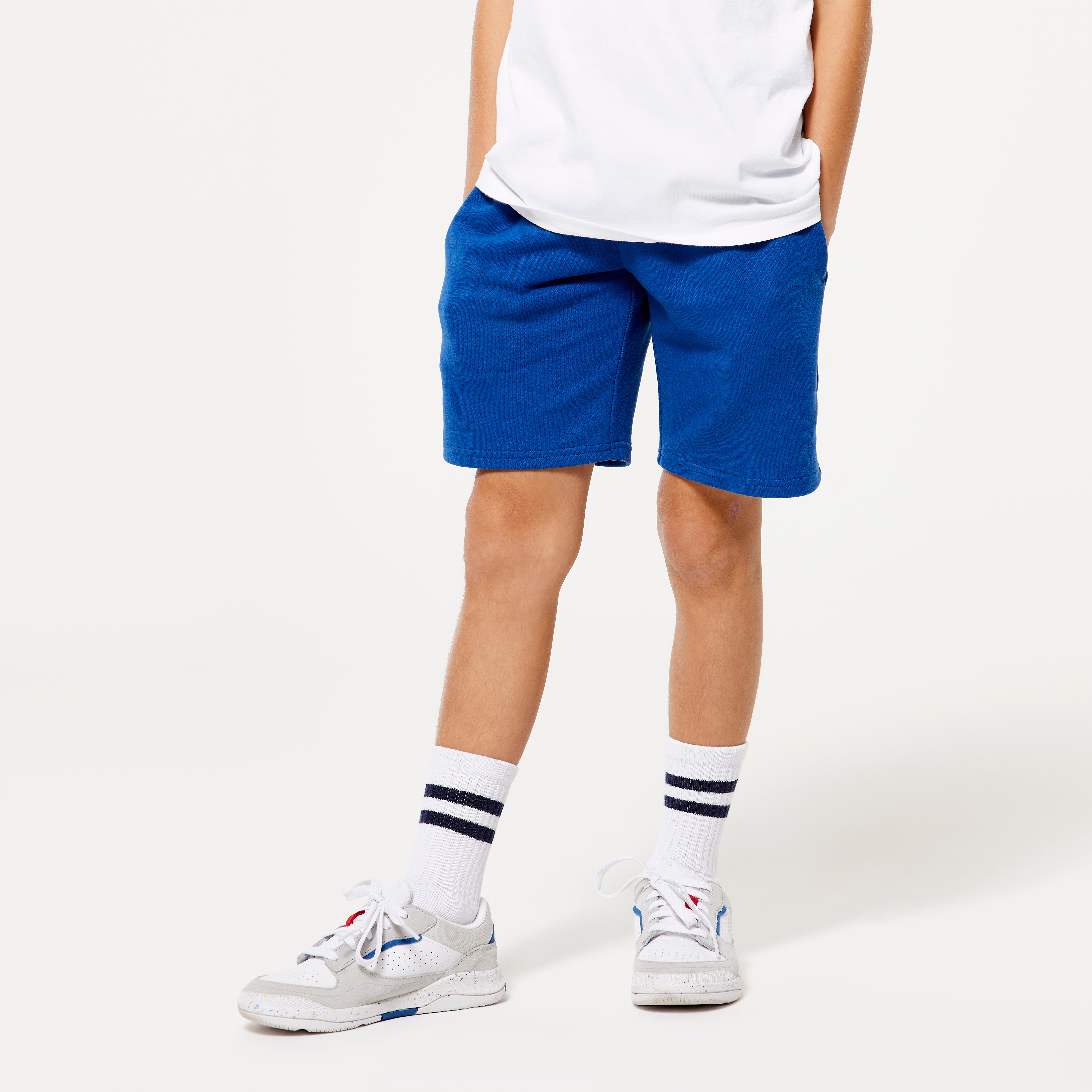 Mixed cotton shorts - blue