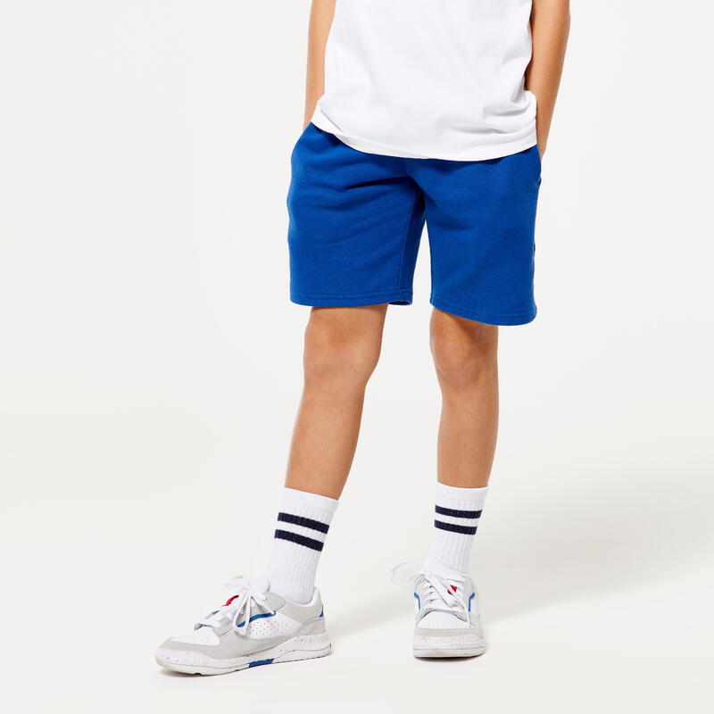 Short coton enfant mixte - bleu