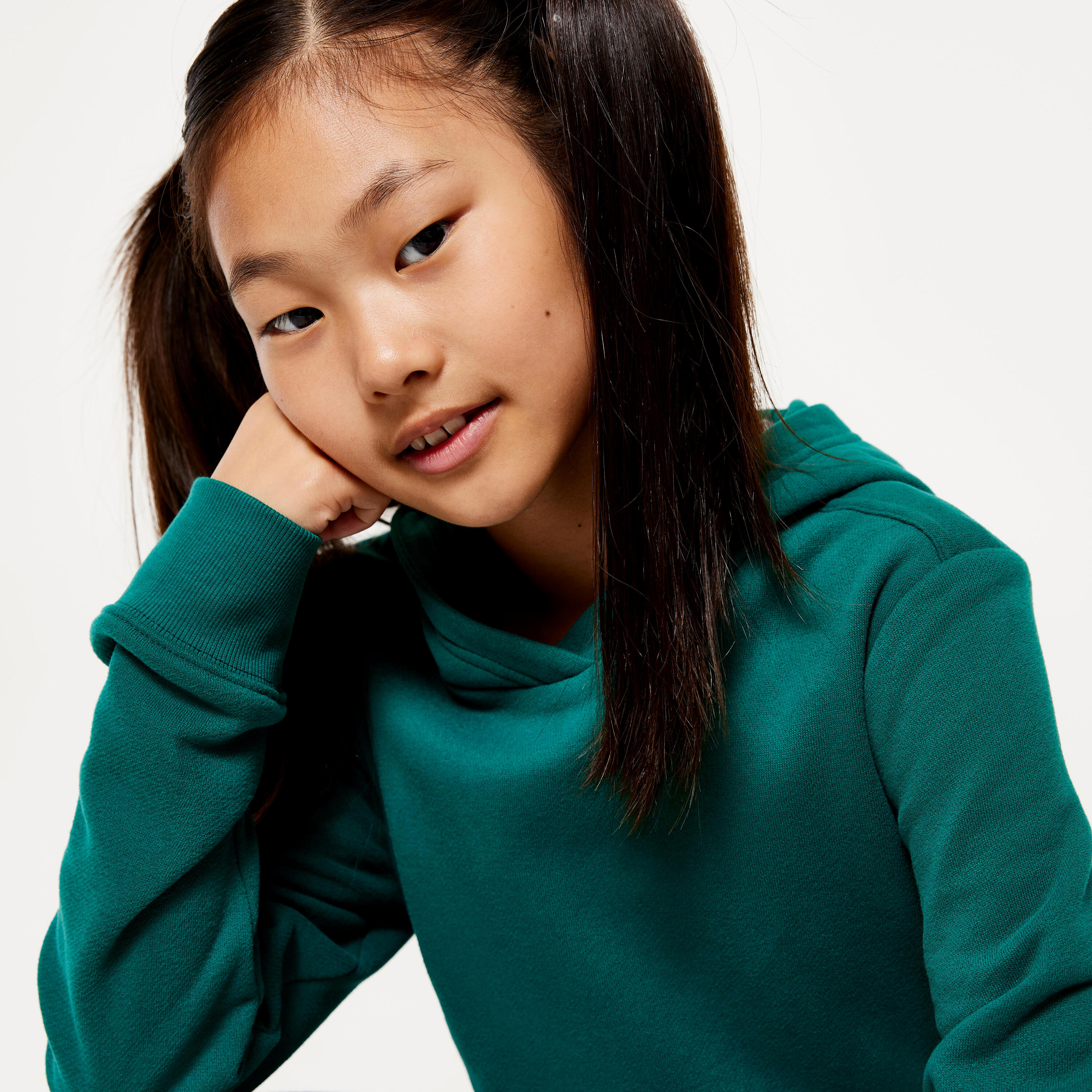 Kids' Cotton Hoodie - Pine Green 6/6