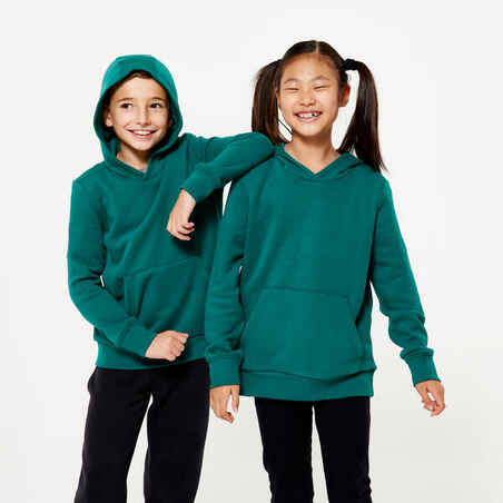 Kids' Cotton Hoodie - Pine Green