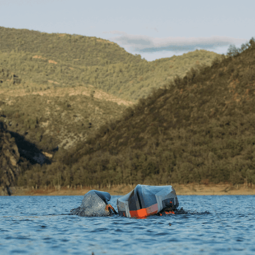 trutle roll kayak insuflável pagaia carbono rio