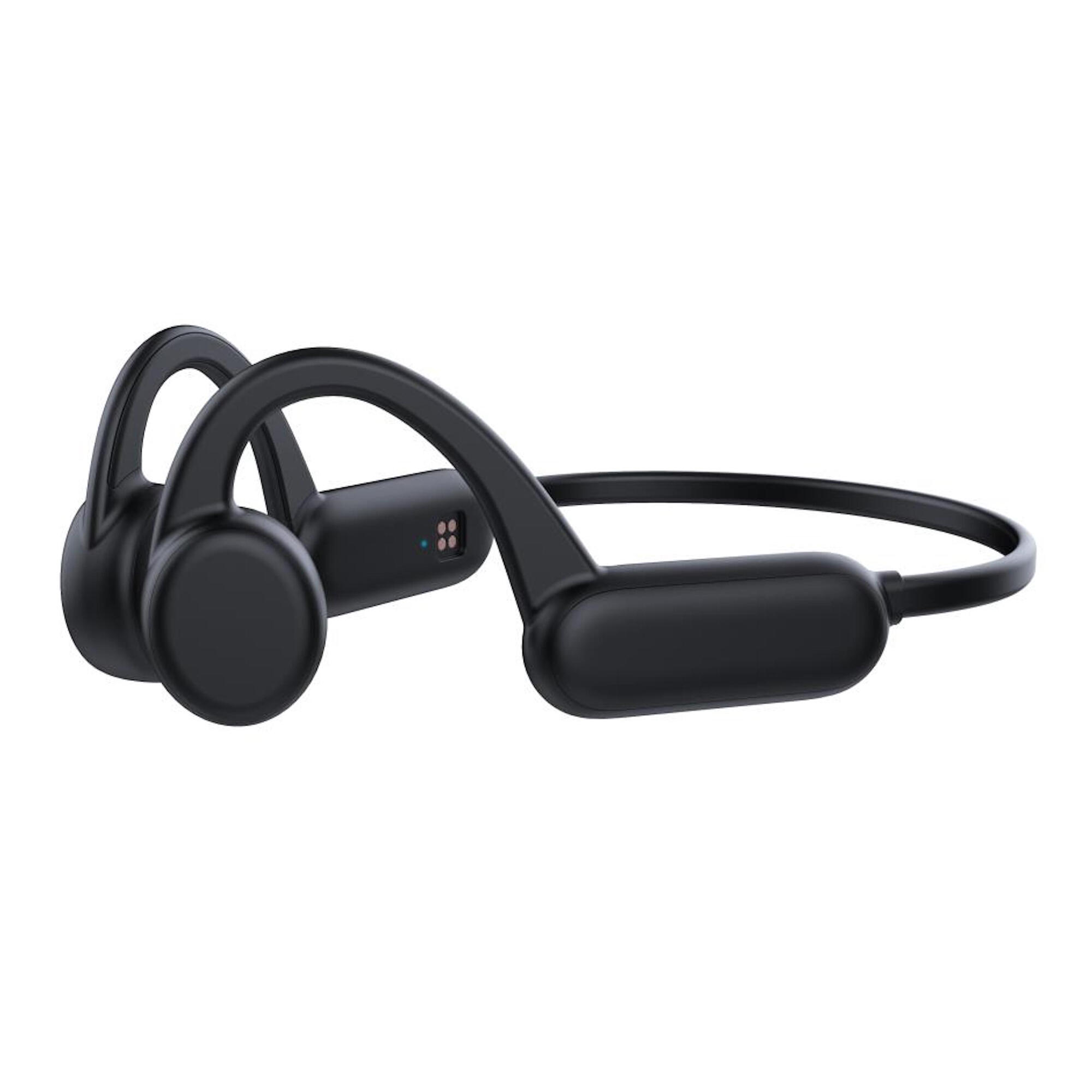 LEOTEC Auriculares bluetooth y mp3 acuático conducción ósea negro