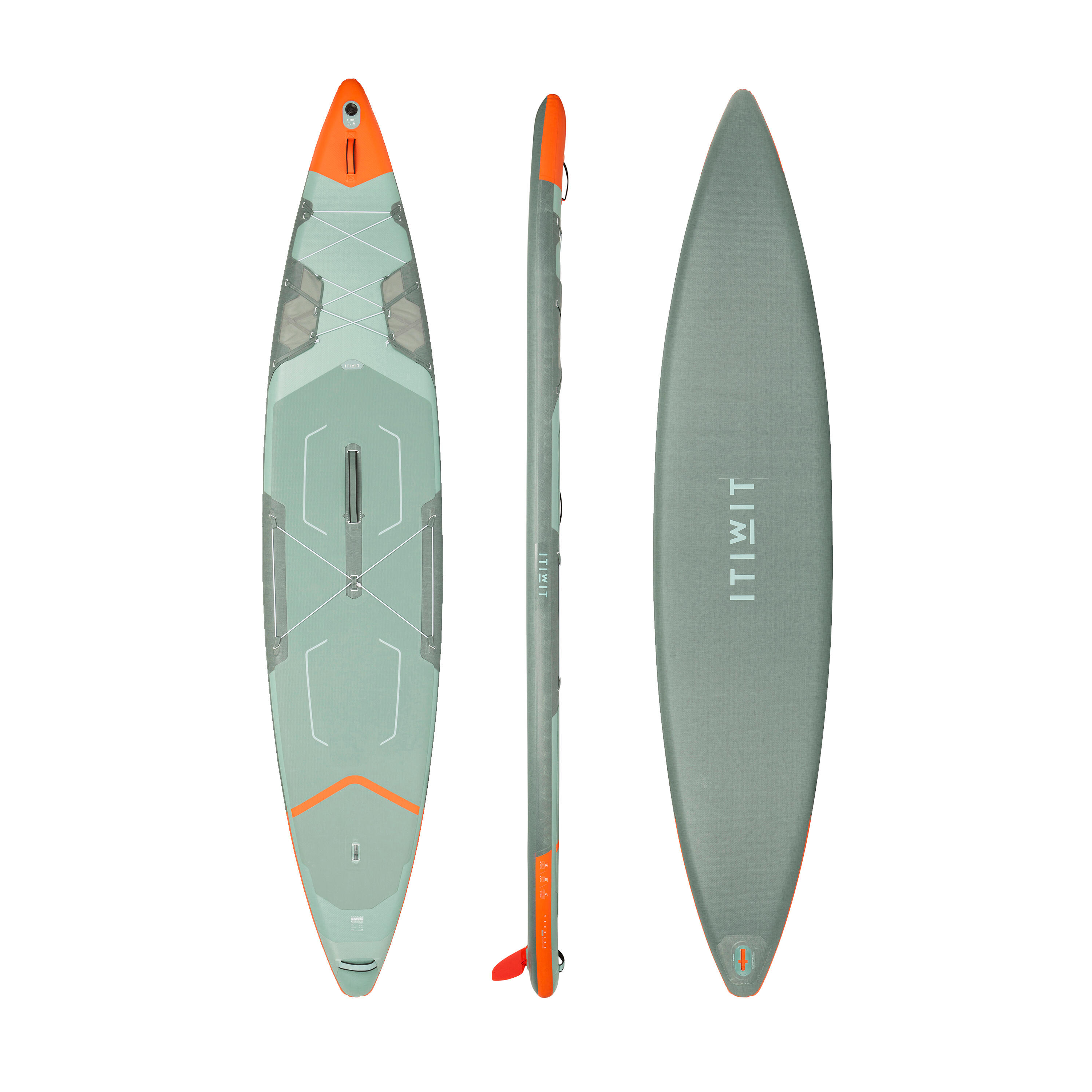 Inflatable tandem SUP made with reinforced dropstitch (15' -35"- 6") - Green. 3/21