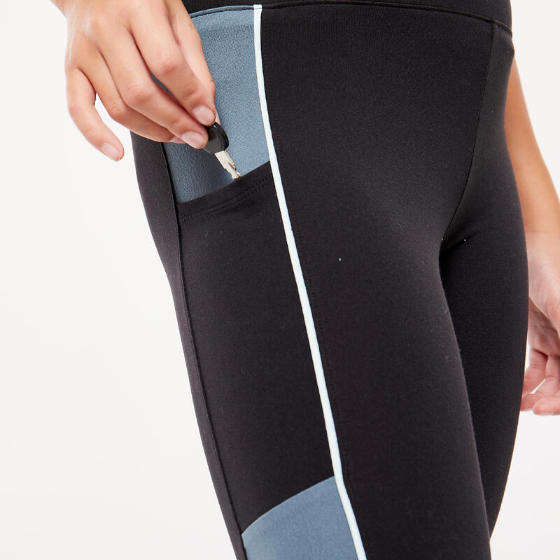 Legging taille haute avec poche - S500 noir et cèdre