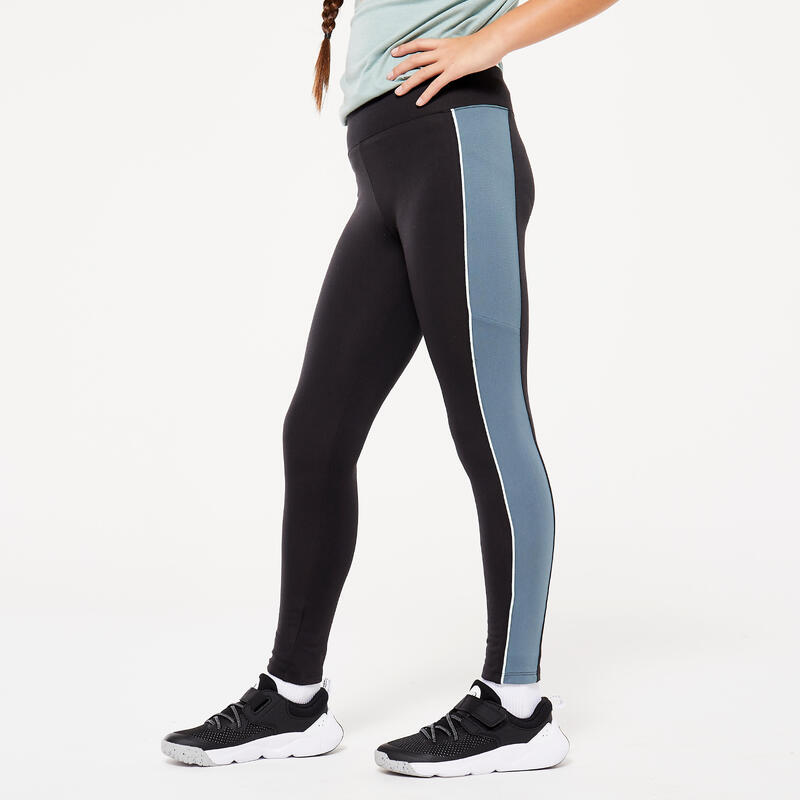 Leggings de Cintura Alta com Bolso de Ginástica S500 Preto/Cedro