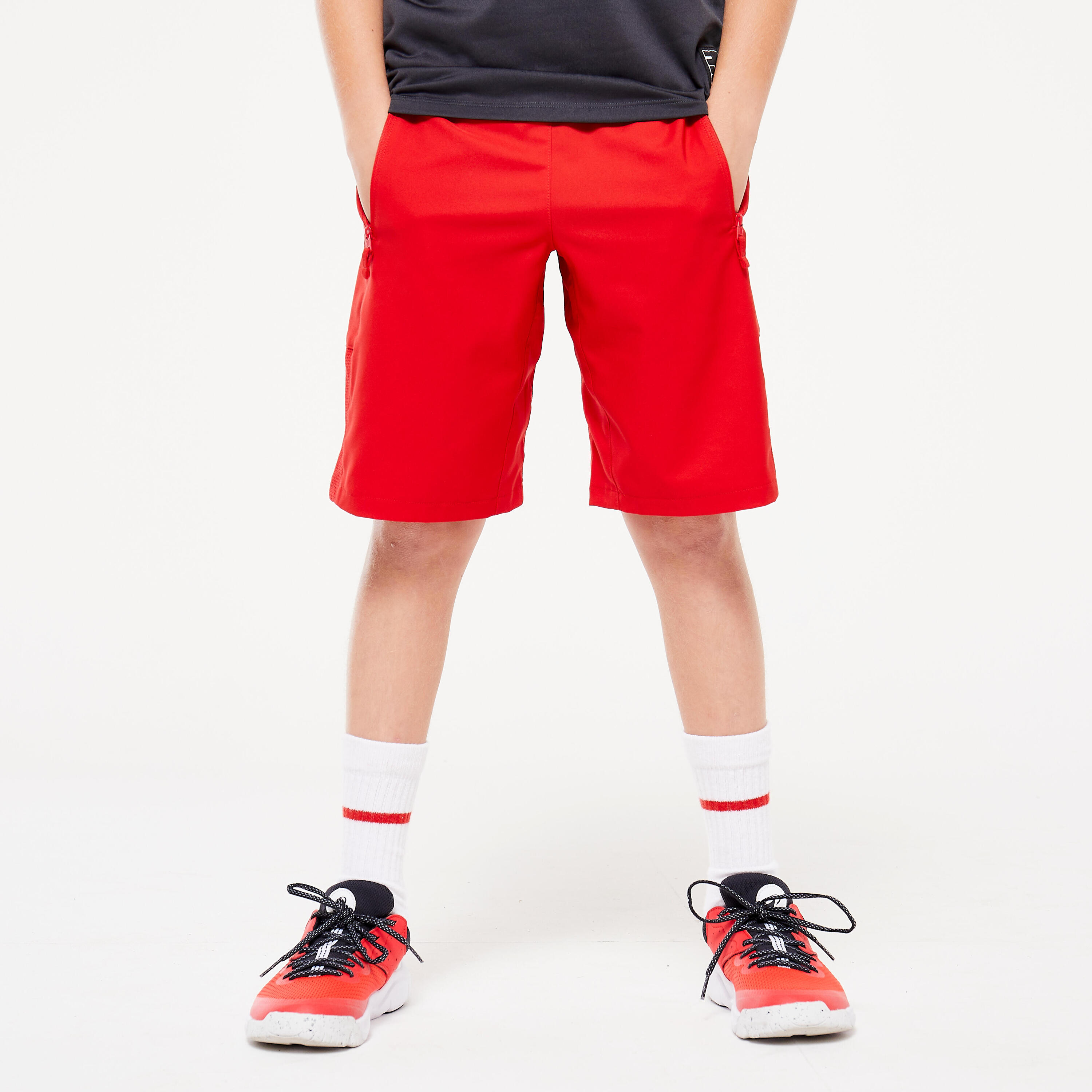 DECATHLON Kids' Breathable Shorts - Red