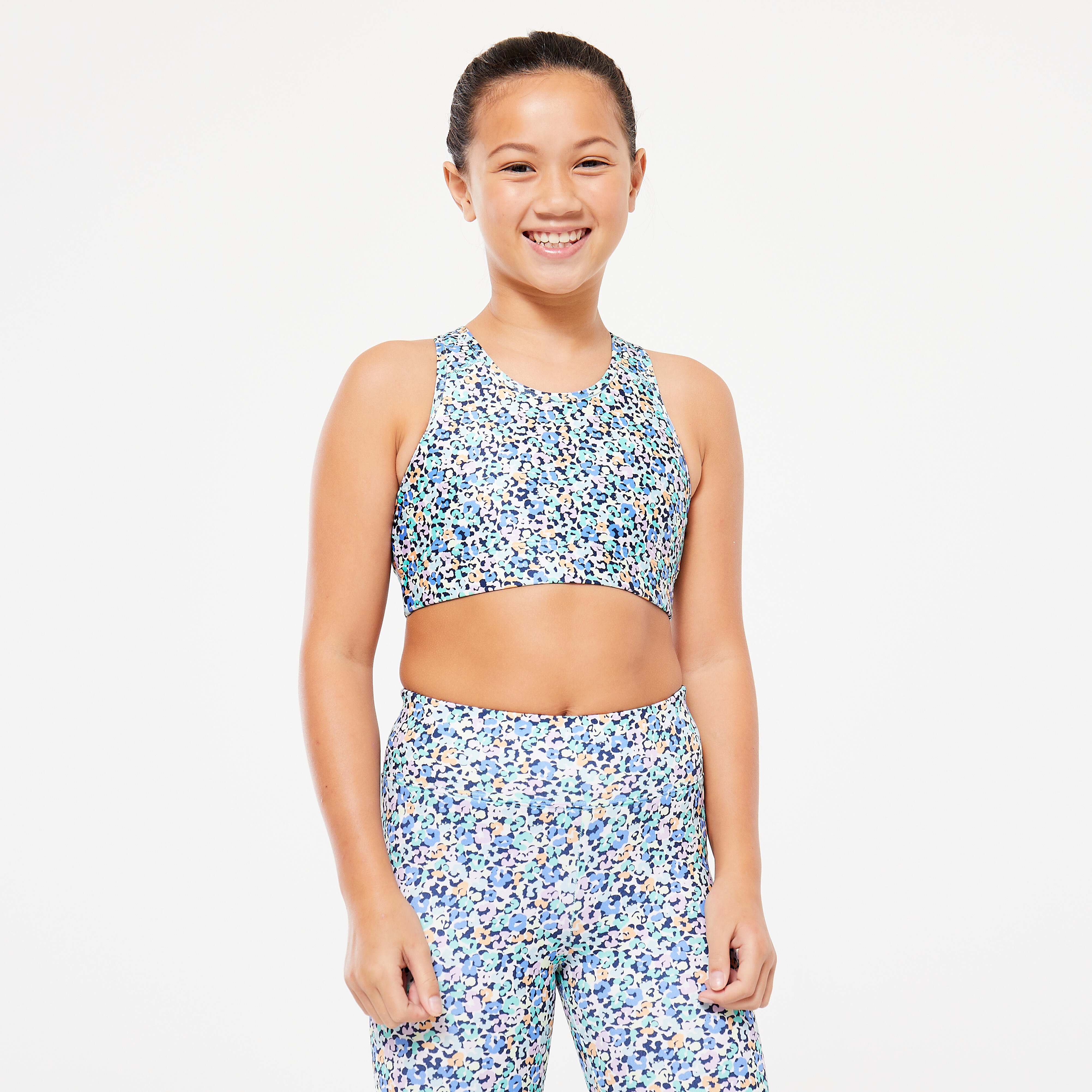 Top Sujetador Deportivo Nina transpirable S500 GIMNASIA INFANTIL negro Decathlon