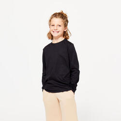 T-shirt manches longues confort enfant - noir