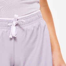 Girls' Breathable Shorts W500 - Purple