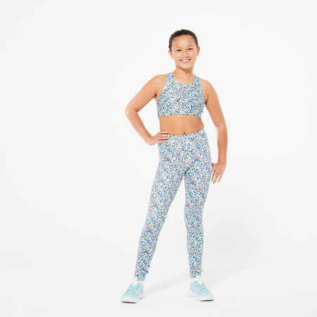 Girls' Breathable Leggings - Multicolour Print