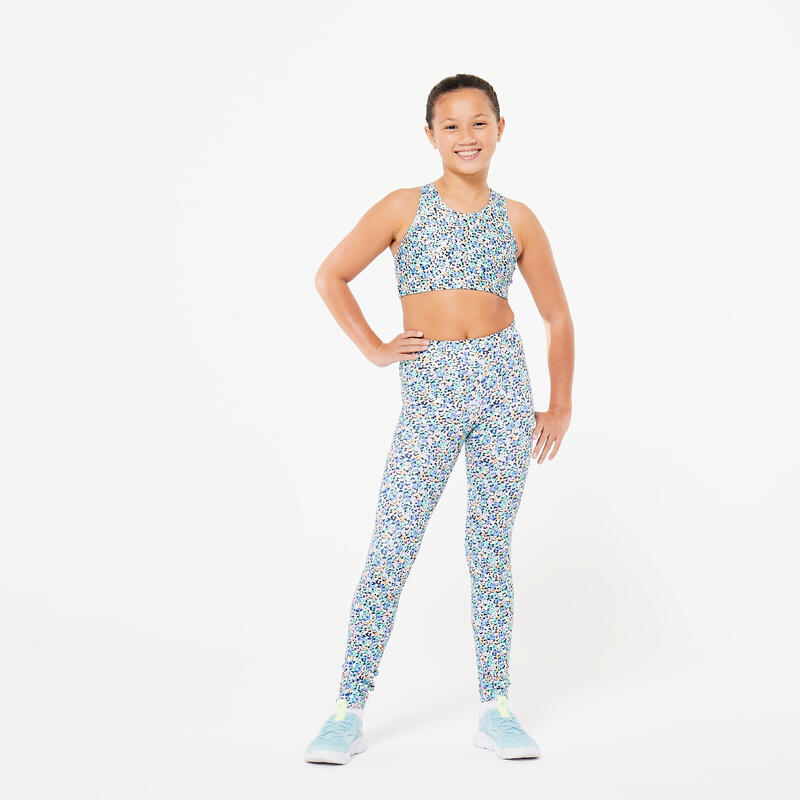 Ademende legging voor meisjes veelkleurige print