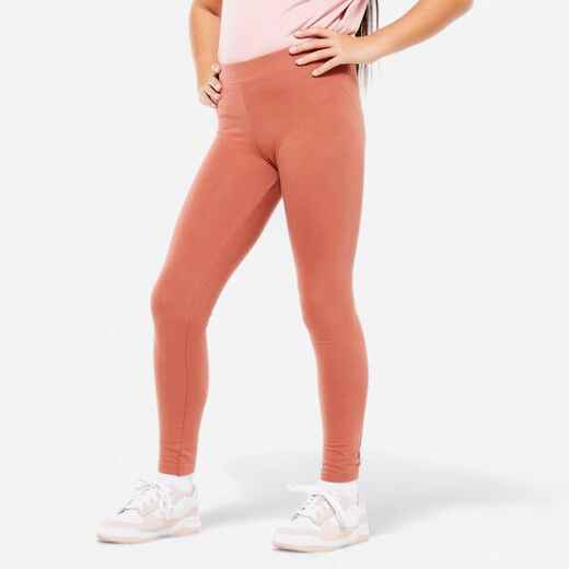 
      Girls' Cotton Leggings - Terracotta
  