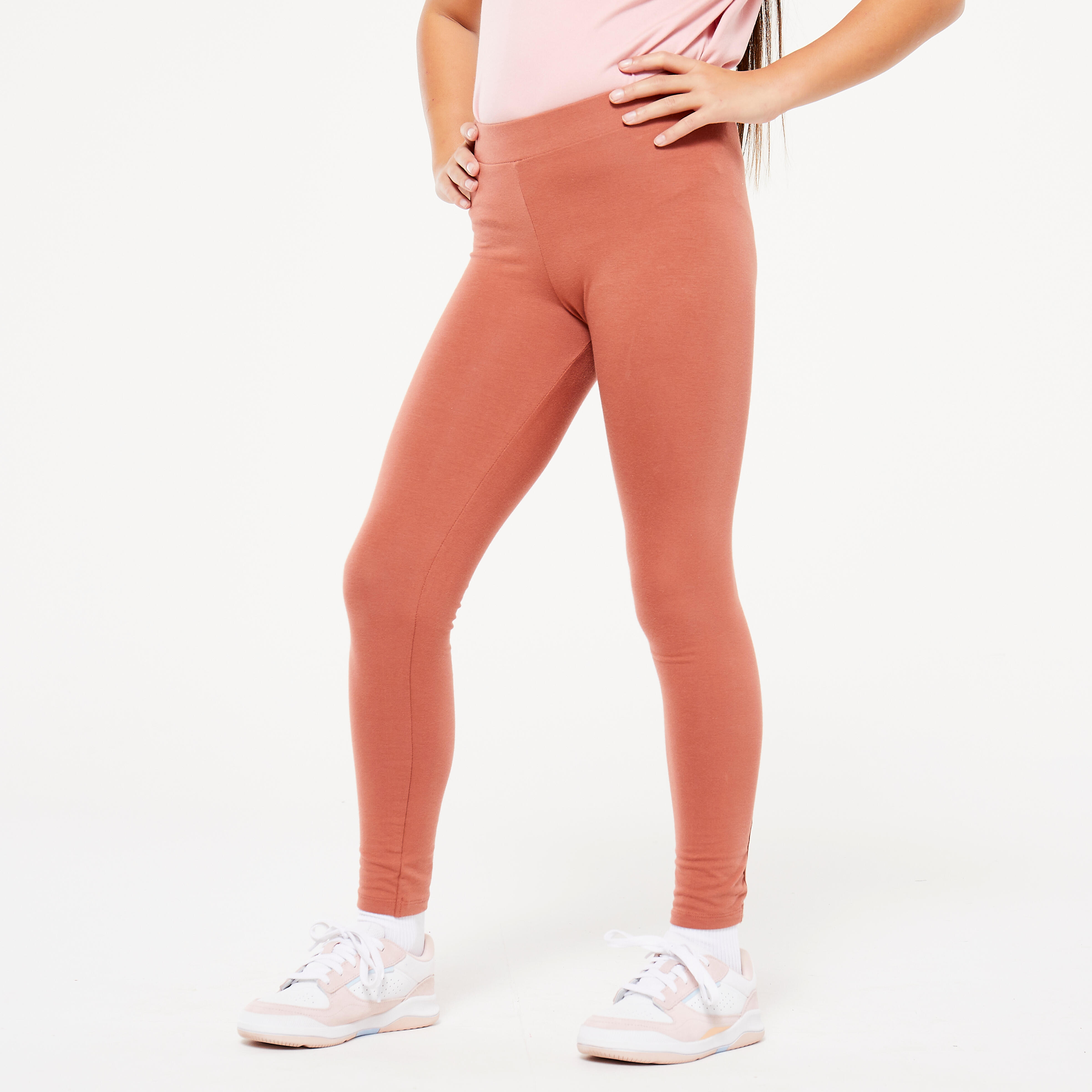 legging coton fille - terracotta - decathlon