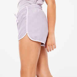 Girls' Breathable Shorts W500 - Purple