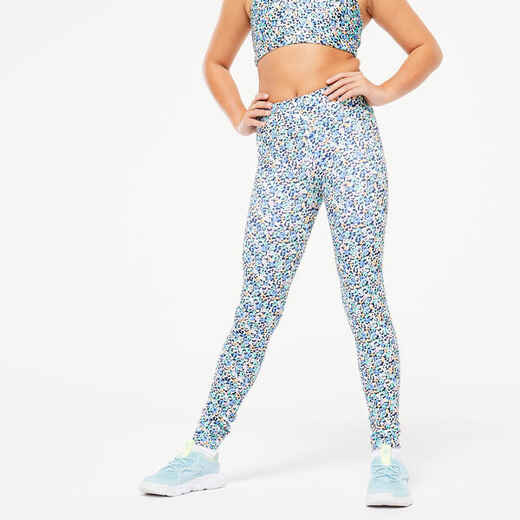 
      Girls' Breathable Leggings - Multicolour Print
  