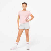 Girls' Cotton T-Shirt 500 - Old Pink