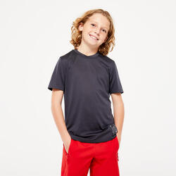 Technisch T-shirt kinderen carbongrijs