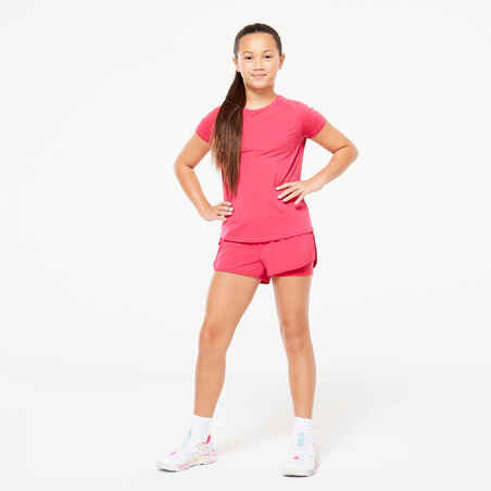 Girls' 2-in-1 Shorts - Bright Pink