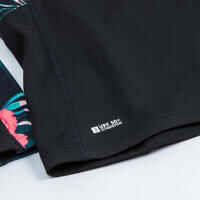 חולצת טי ארוכה עם הגנת UV לבנות - 500 Shiso שחור