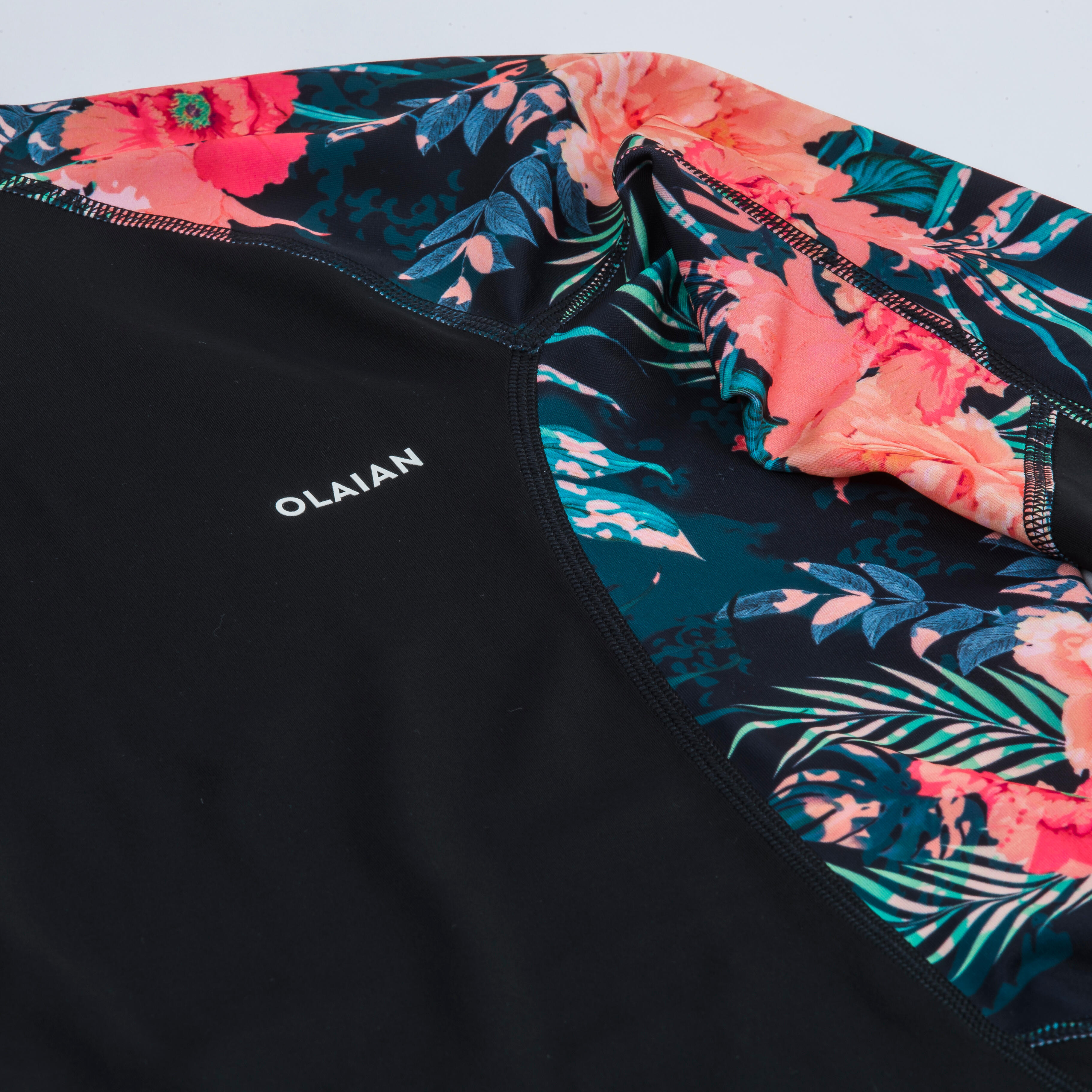 Kids' Long-Sleeved Surfing Rash Guard, 500 - OLAIAN