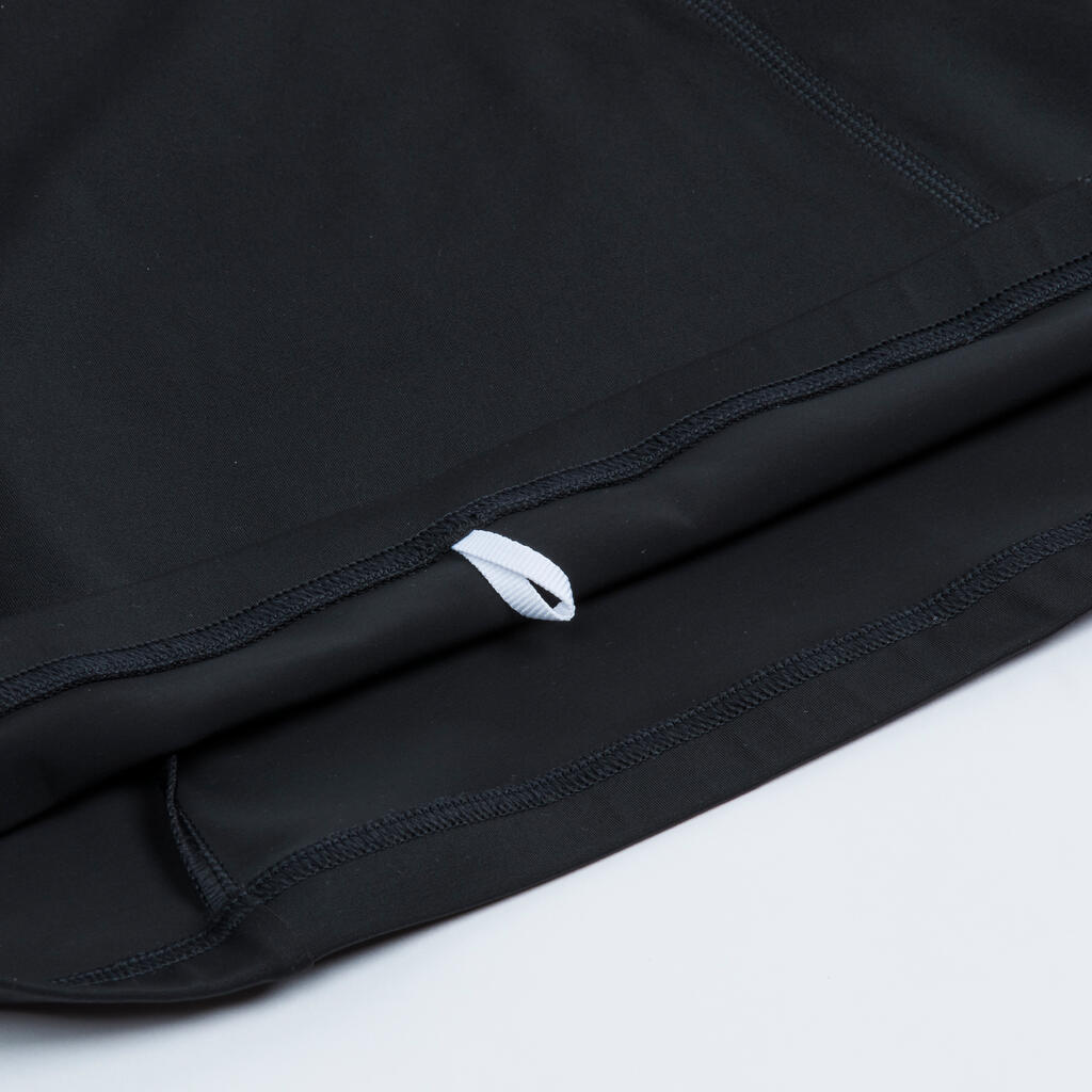 Mergaičių ilgarankoviai nuo UV spinduliuotės saugantys marškinėliai „500“, juodi