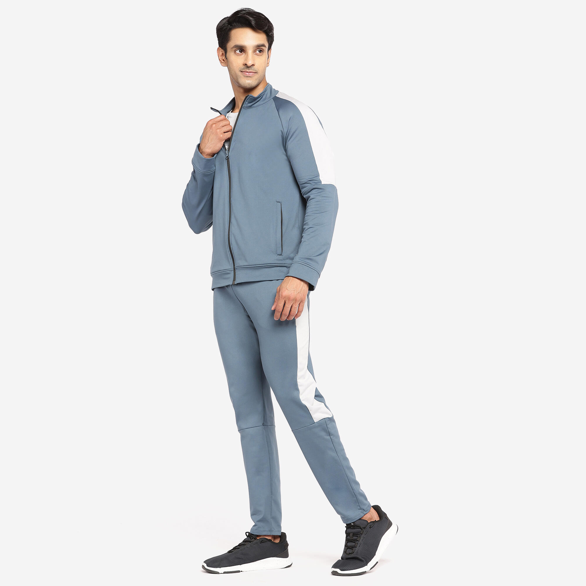 Buy Lycra Printed with Solid Half Sleeves Regular Fit Adidas Men's TrackSuit
