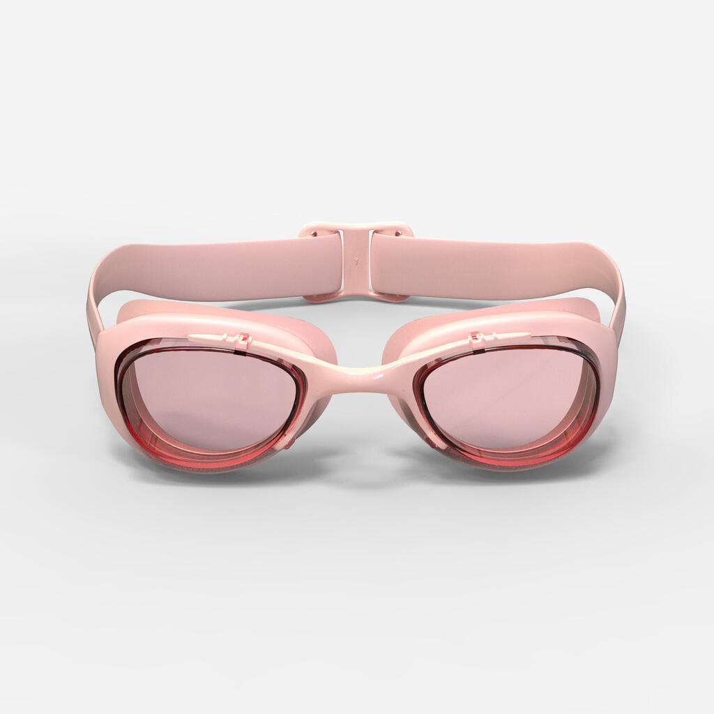 Lunettes De Natation XBASE - Verres Clairs - Taille Junior - Rose Rose