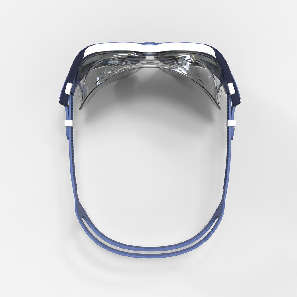 Schwimmmaske verspiegelt kleine Größe - Active blau/weiß 