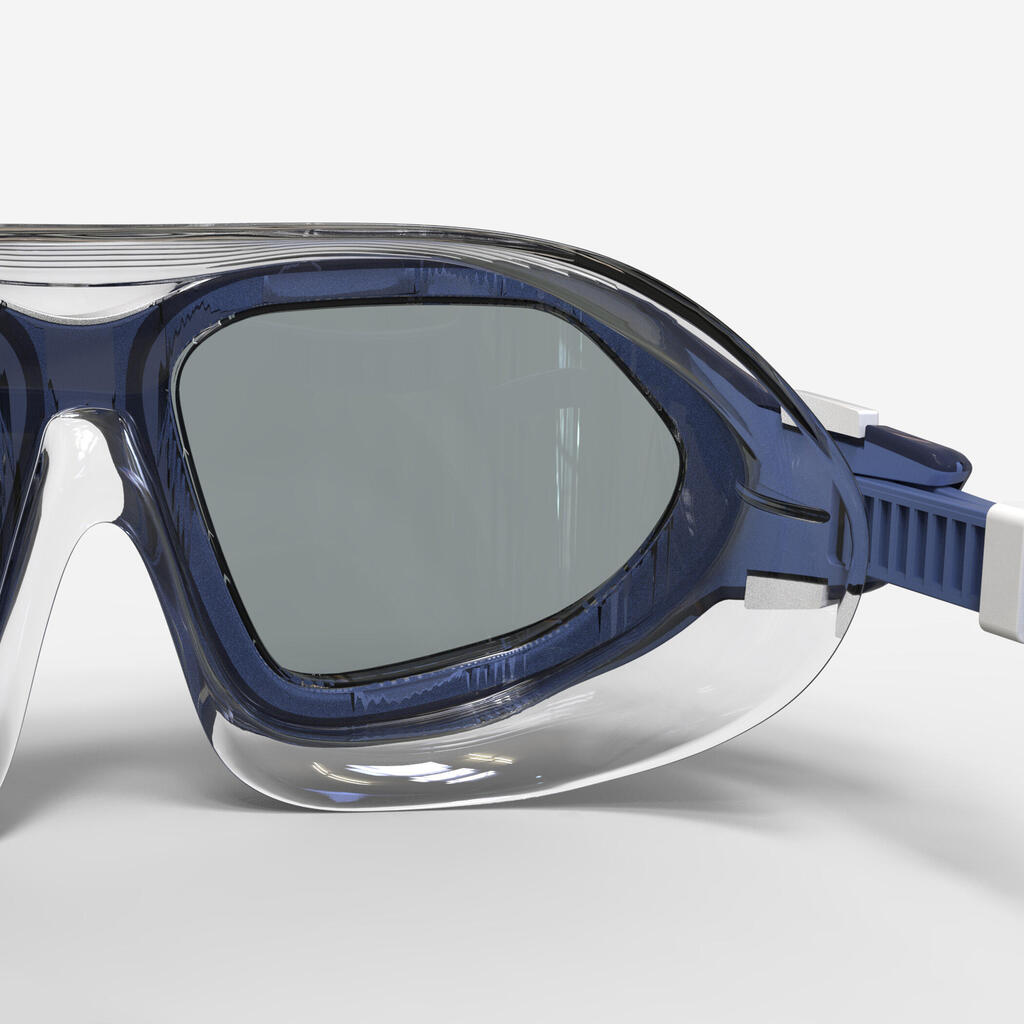 Plavecké okuliare Active veľkosť S so zrkadlovými sklami modro-červené