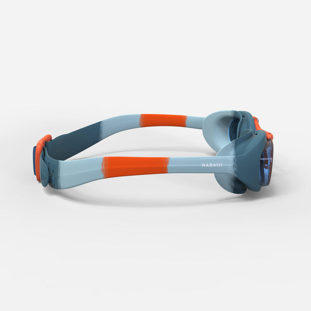 Lunettes de natation xbase - verres clairs - taille junior - vert orange
