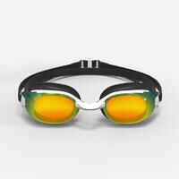 Swimming goggles BFIT - Mirrored lenses - One size - Black orange
