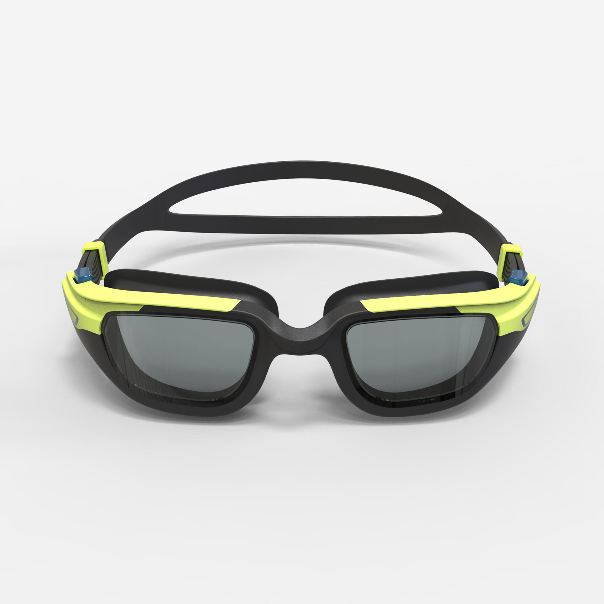 SPIRIT Swimming Goggles - Smoked Lenses - Small Size - Black Yellow