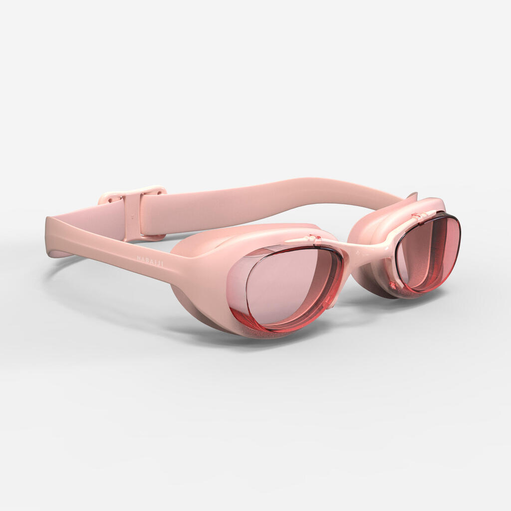 Lunettes De Natation XBASE - Verres Clairs - Taille Junior - Rose Rose