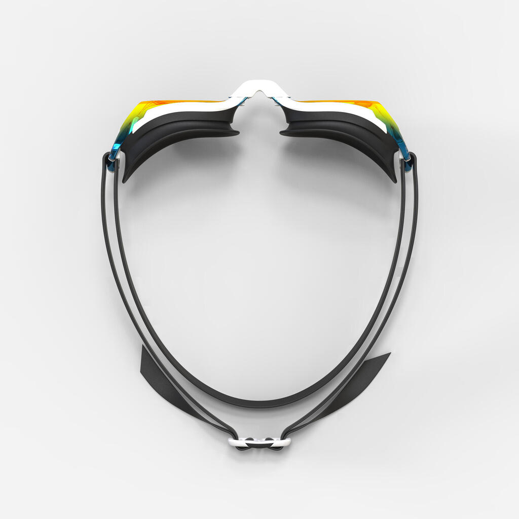 Lunettes De Natation BFIT - Verres Miroirs - Taille Unique - Noir Orange