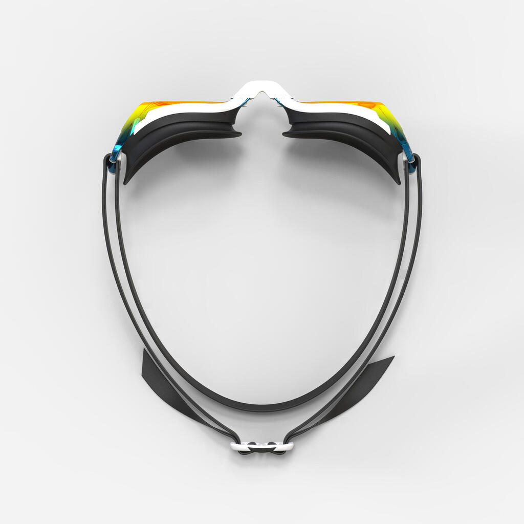 Peldēšanas brilles ar spoguļlēcām “BFit” , melnas, oranžas