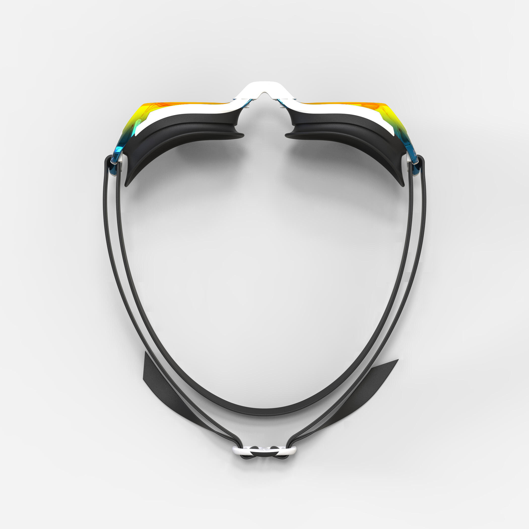 Lunettes de natation à verres miroirs feu antibuée taille unique, B-Fit 5/10