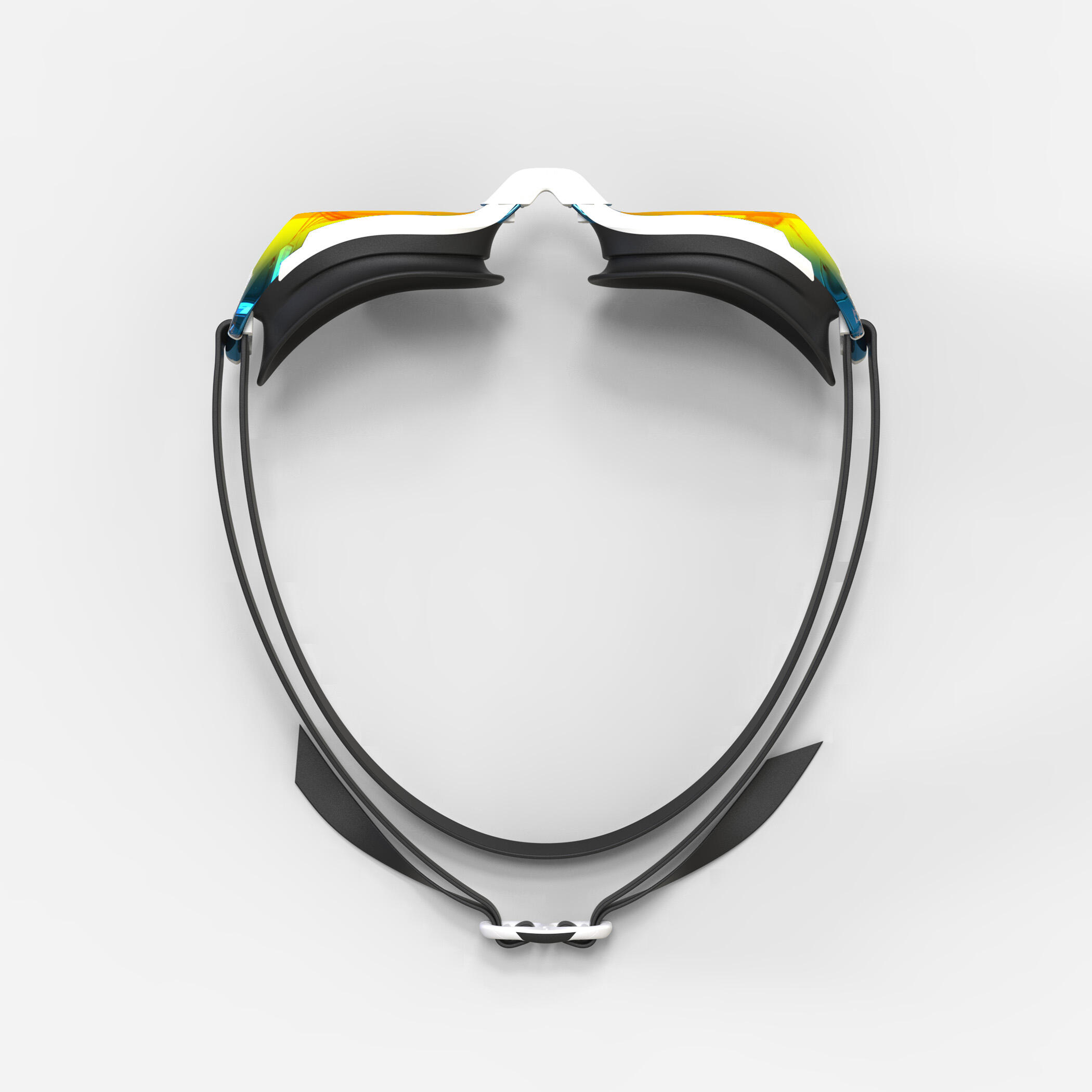 Swimming goggles BFIT - Mirrored lenses - One size - Black orange 4/5