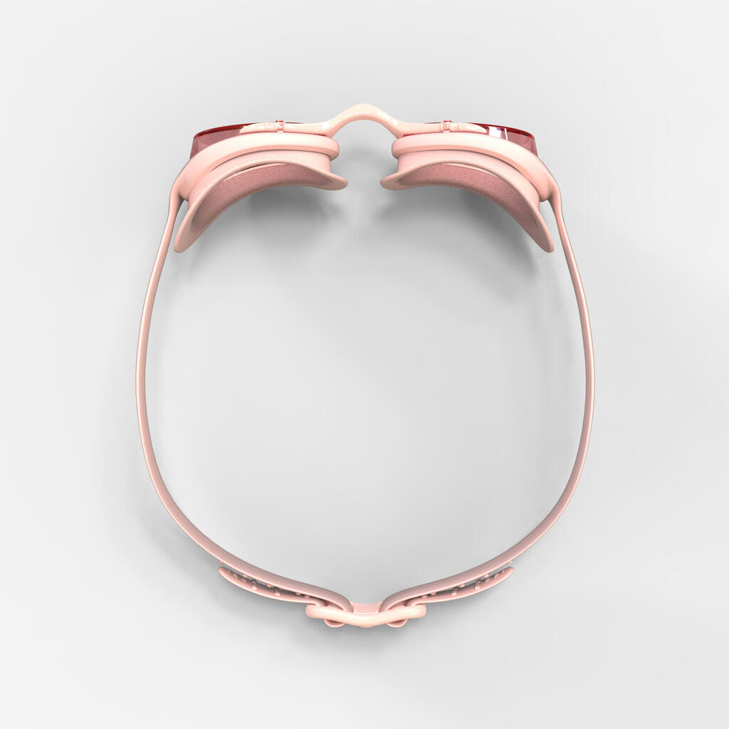 Lunettes De Natation XBASE - Verres Clairs - Taille Junior - Rose Rose