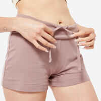 Women's Cotton Gentle Yoga Shorts - Ice Brown