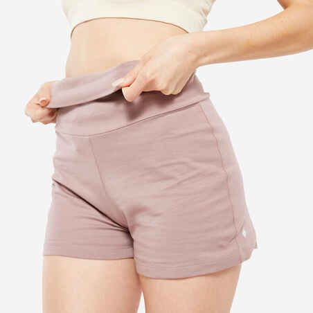 Women's Cotton Gentle Yoga Shorts - Ice Brown