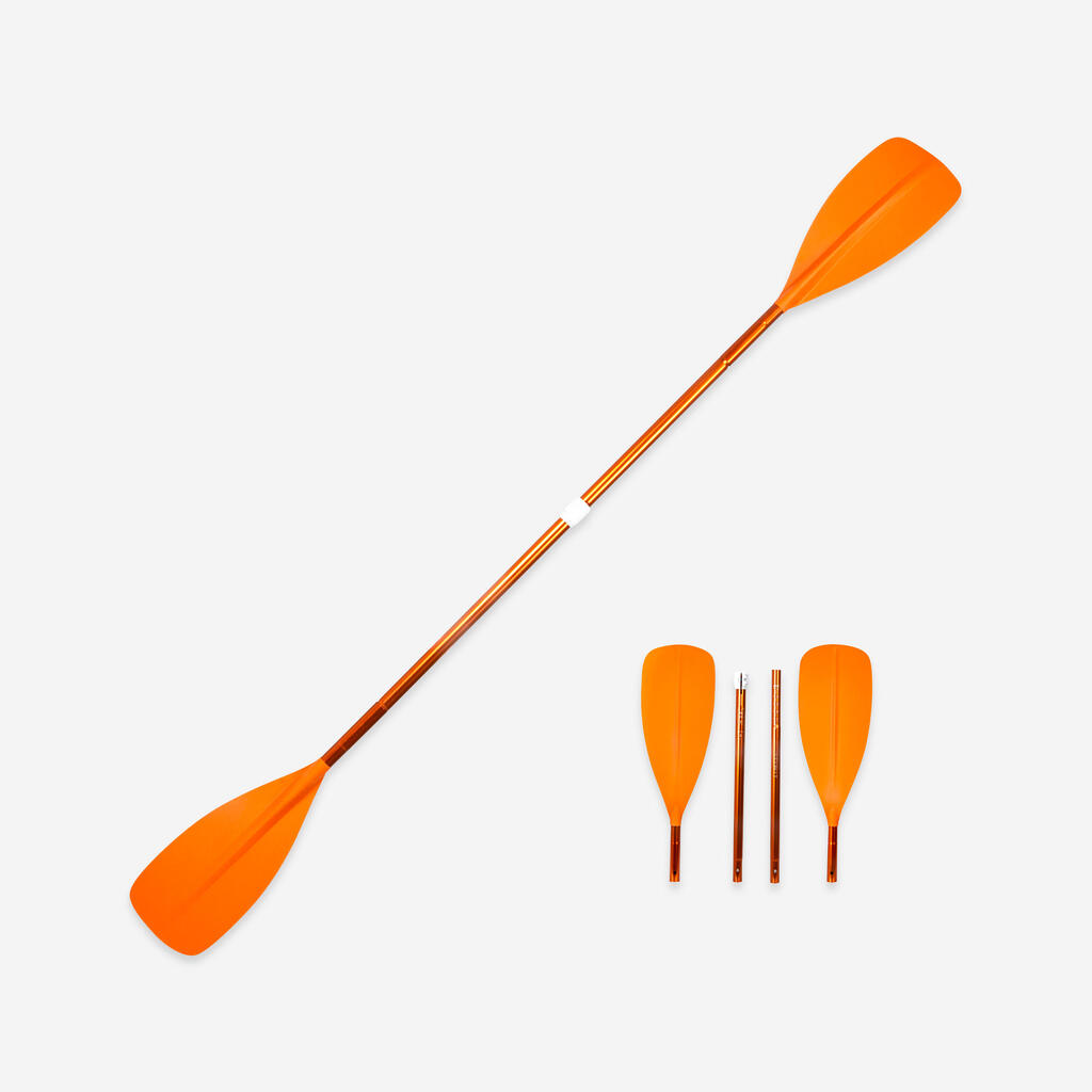 Adjustable symmetrical detachable kayak/packraft paddle 4 parts 205-215 cm