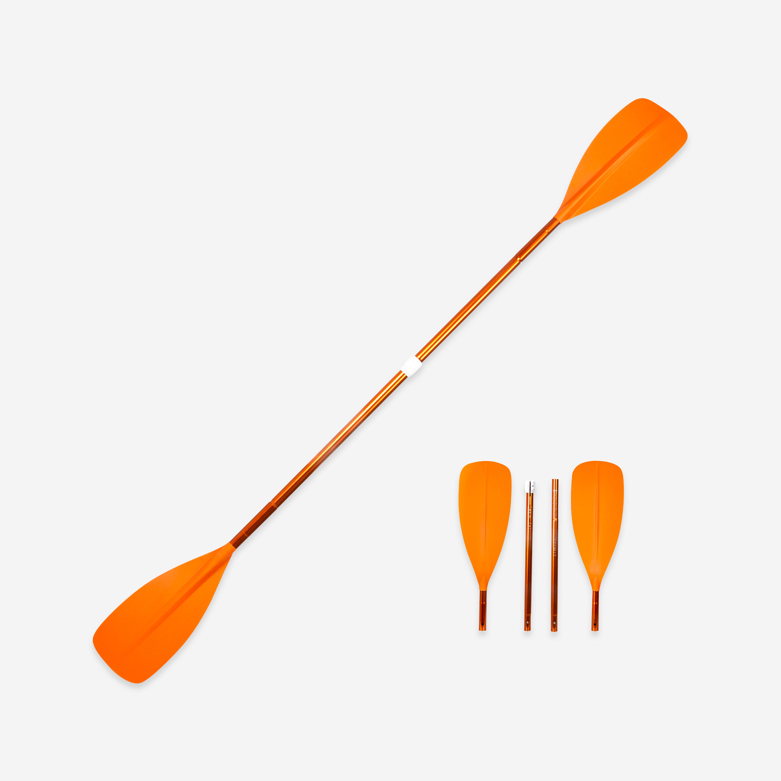Itiwit - Pagaie De Kayak/packraft Symétrique Démontable Réglable 4 Parties 205-2015cm - Pagaie - Stand Up Kayak Deriveur - Orange - 5cm - Decathlon