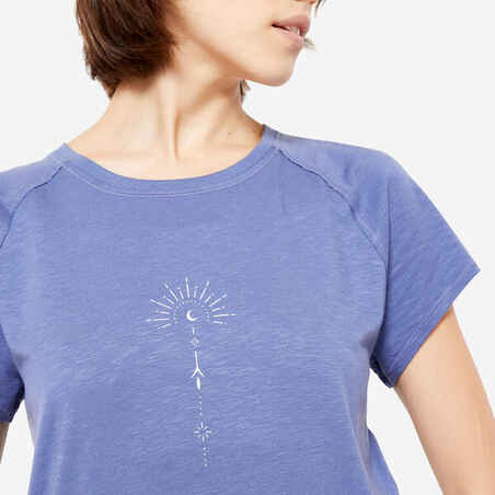 Women's Yoga Organic Cotton/Lyocell T-Shirt - Blue