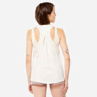 Cotton Yoga Tank Top - Printed Off-White