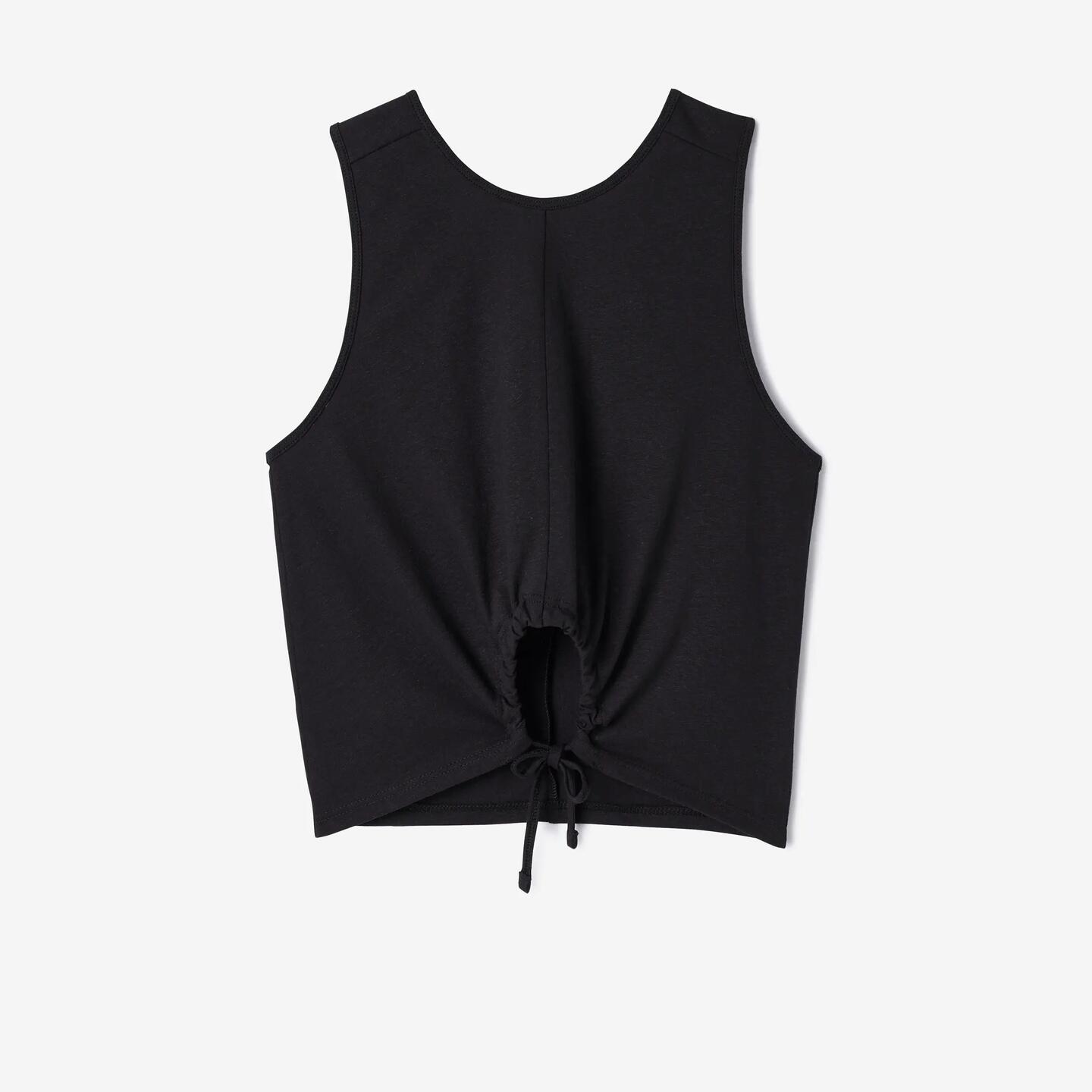 DECATHLON KIMJALY Premium Leinen Tank Top Schwarz