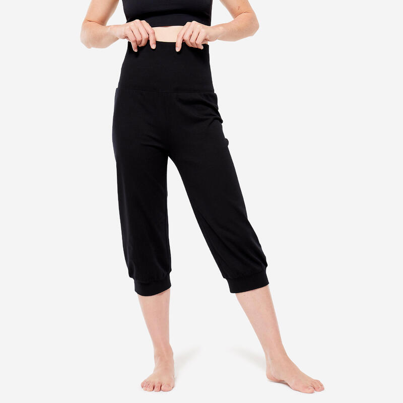 Pantaloncini 3/4 donna yoga regular fit cotone